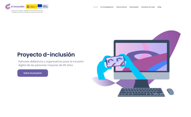 Proyecto d-inclusión. Patrones didácticos y organizativos para la inclusión digital de las personas mayores de 65 años